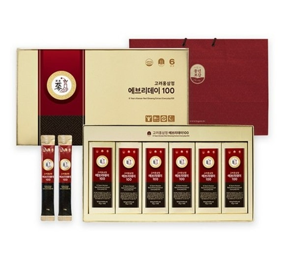 韓国6年根高麗紅蔘精エバーリデイ100紅参エキス15gx60砲ギフトセット