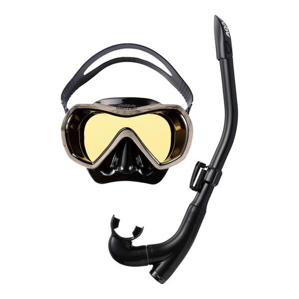 エーキューエー バレナソフトBK&カナールフレックスSP グレー KZ9109 0140 マスク&スノーケル 2点セット