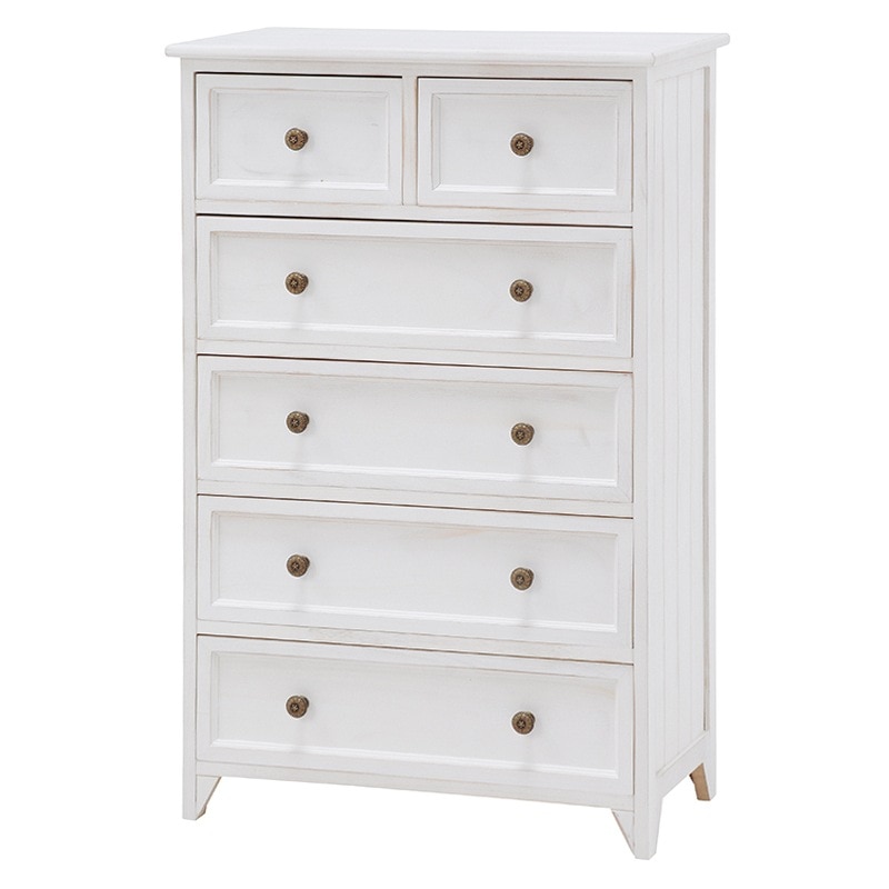 チェスト タンス ローチェスト 木製 たんす 白 洋服タンス おしゃれ 引き出し 収納 リビングチェスト 完成品 収納家具 収納チェスト フレンチカントリー 19,680円