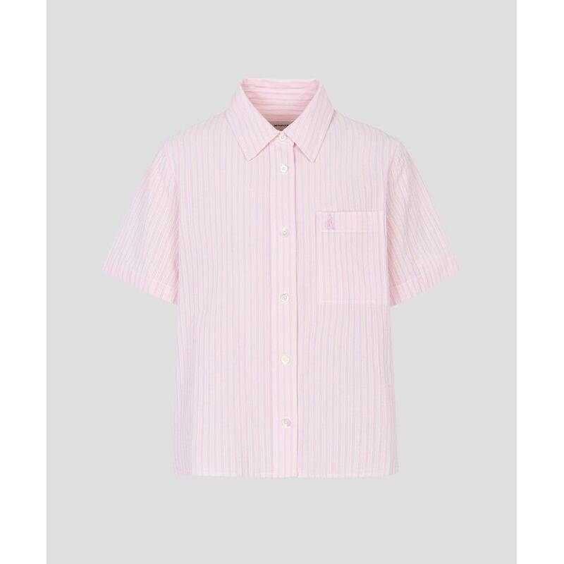 BEANPOLE LADIES サーカスストライプ 半袖 クラシックフィット シャツ - ライトピンク (BF6465C11Y) BF6465C11Y 377260