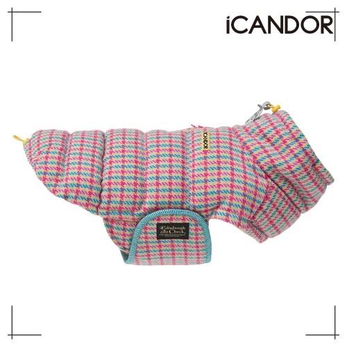 ペット アウター Thermo 3, Edinburgh Check_Candy Tartan ペット用品 韓国ブランド icandor