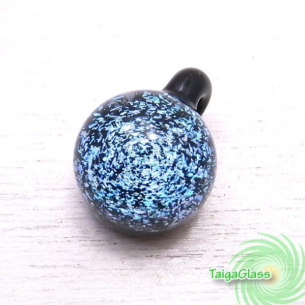 濃い青 ブルー ペンダントトップ パイレックス ガラスペンダント /TaigaGlass