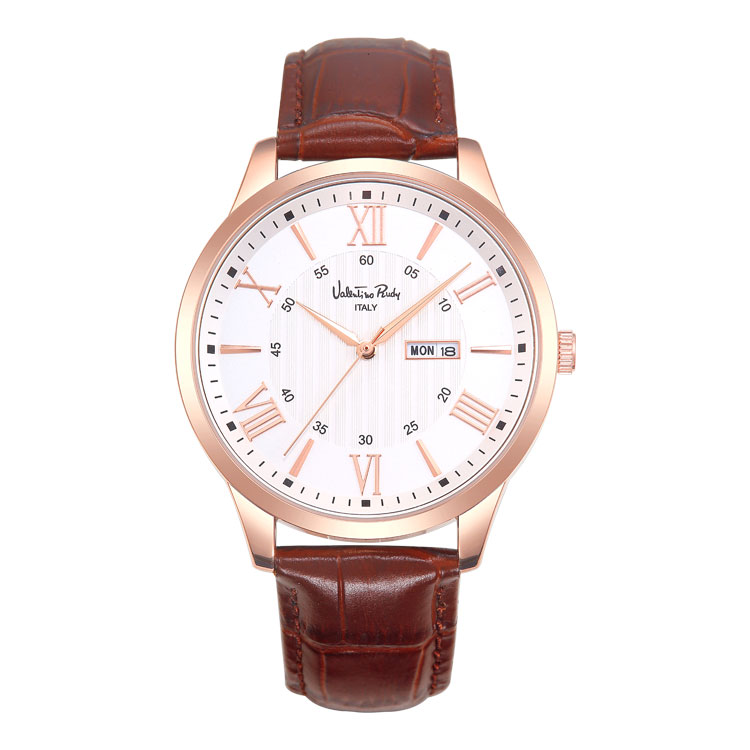 VR1126A-RGBR M mens leather watch