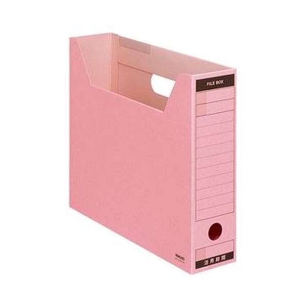 （まとめ）コクヨ ファイルボックス-FS（Bタイプ）A4ヨコ 背幅75mm ピンク A4-SFBN-P 1セット（5冊）(×10セット)