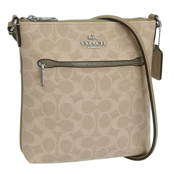 コーチ バッグ レディース ショルダーバッグ アウトレット コーティングキャンバス サンド×トープ ミニ ローアン ローワン ファイルバッグ シグネチャー SIG MINI RWN FILE CW32
