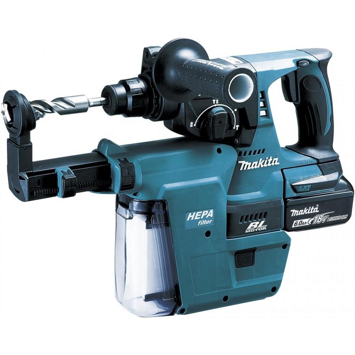 マキタ(makita) 24mm充電式ハンマドリル 集じんシステムDX01付 HR244DRGXV(6.0Ah)　バッテリー×2・充電器・ケース付 ビット別売