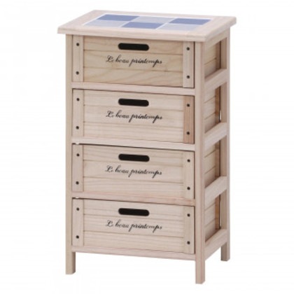 不二貿易 C/D:39621 木製4段ボックス HF05-003(N) 2 39621