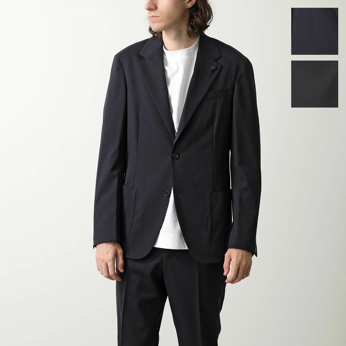 LARDINI ラルディーニ セットアップ トラベル スーツ IV149Q IVEL63703 メンズ シングルフロント 2B ブートニエール ワンタック カラー2色