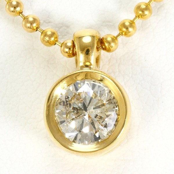 K18 18金 YG イエローゴールド ネックレス ダイヤ 0.70 鑑別書 ジュエリー 中古