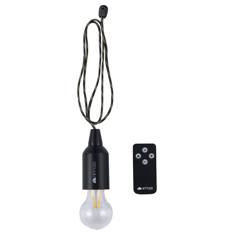 （まとめ買い）ナカバヤシ HIPPOSS ヒッポス LEDリモコンハンギングランプ S ブラック HPS-LHR01BK [x3セット]