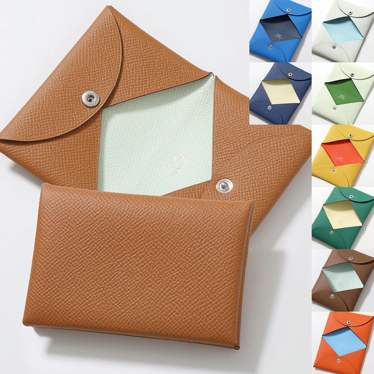 HERMES エルメス カードケース CALVI VERSO カルヴィ ヴェルソ エプソン シェーブル レザー バイカラー パスケース 小物入れ カラー17色