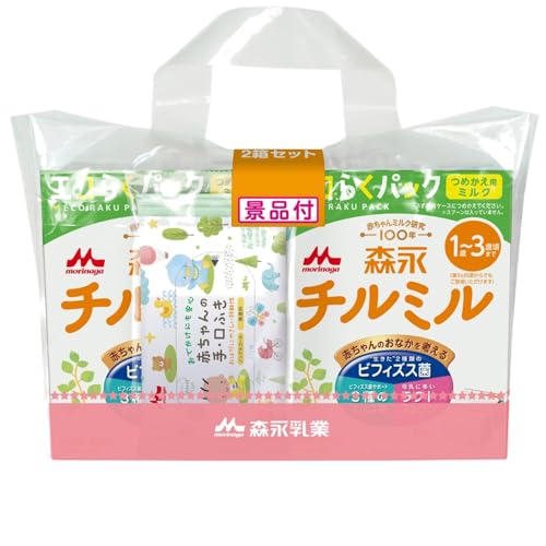 森永 フォローアップミルク エコらくパック つめかえ用 1600g(400g×2袋×2箱) 1歳頃~3歳頃(満9ヶ月頃からでもご使用いただけます) 入れかえタイプの粉ミルク 景品つき