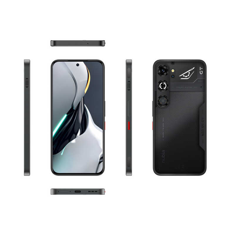 ZTE　SIMフリースマートフォン nubia Neo 5 GT 5G / MediaTek Dimensity 7400 / 6.8インチ 8GB/256GB ブラック　Z2570NBK