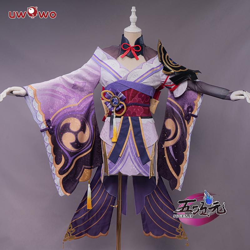 【大人気】Uwowo　原神　コスプレ　雷電将軍　衣装　ウィッグ　靴　武器　追加可