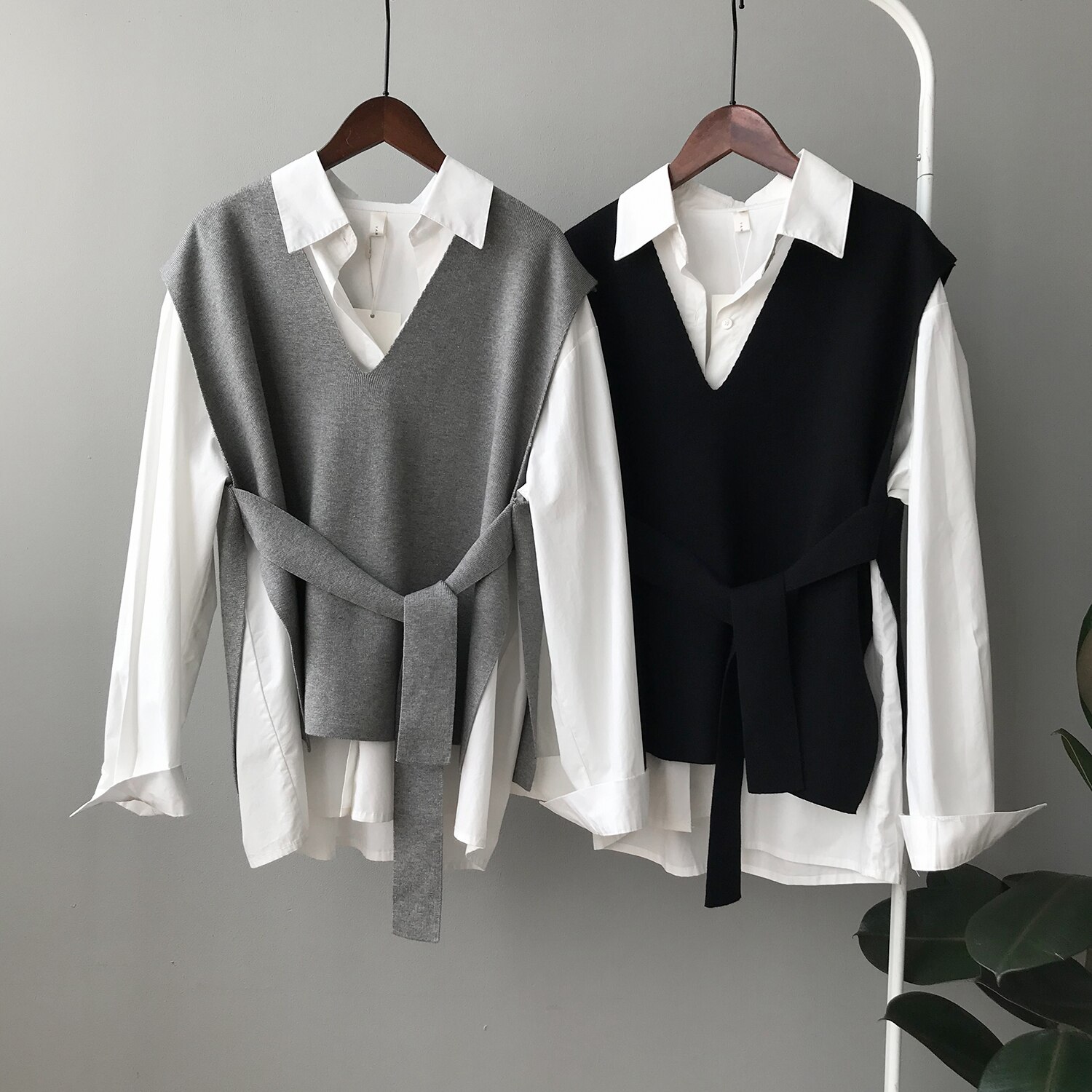 5color レディース トップス ベスト ニット ニットベスト レイヤード ノースリーブ