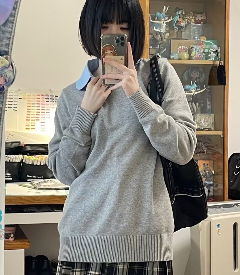 モテアイテム トップス ニットソー 長袖 Vネック レイヤード タイト 細身 かわいい 可愛い きれいめ 上品 おしゃれ かっこいい 可愛い 女子 こなれ感 ラフ レディース 5,493円