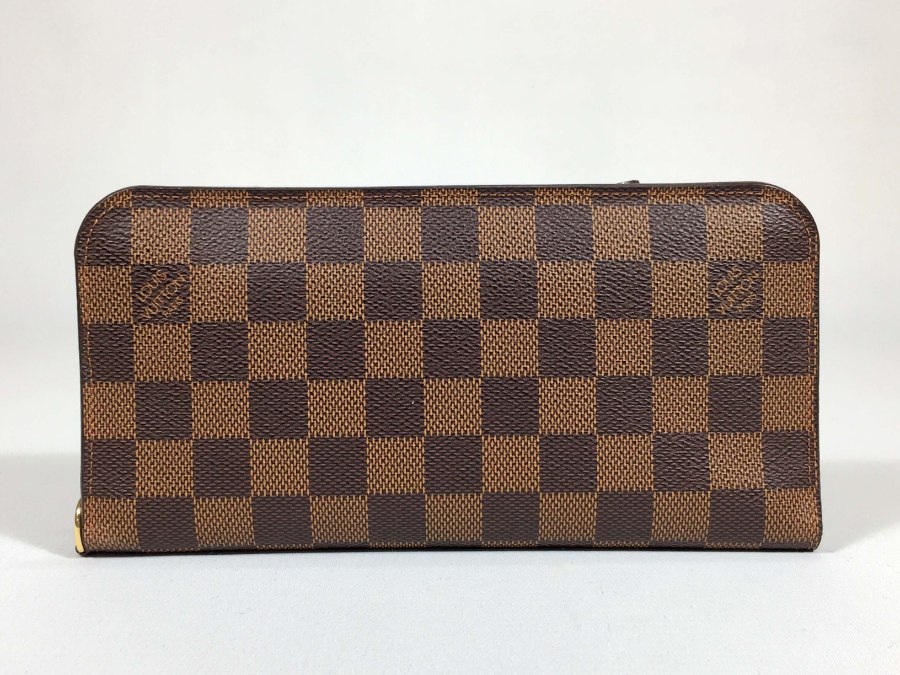 長財布 ダミエ アンソリット ジッピーウォレット 中古品