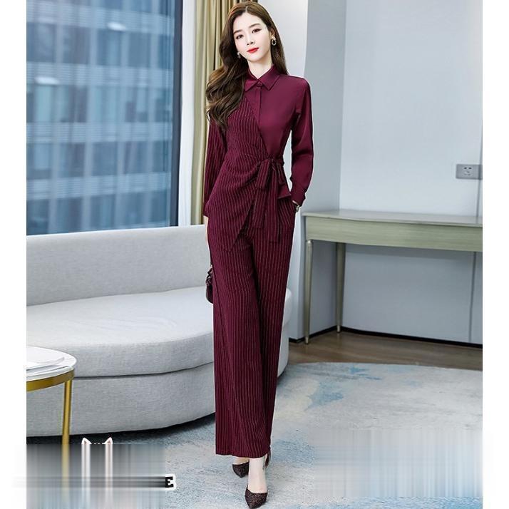 かっこいい パンツドレス セットアップ レディース きれいめ パーティードレス 結婚式 お呼ばれドレス パンツ 韓国 大きいサイズ 3L 4L ドッキングトップス