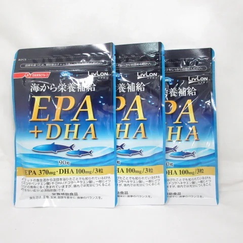 新品3個セット (期限2025年5月) 日清ファルマ LIVLON リブロン EPA+DHA 90粒 栄養補助食品 ( 1211-y2 )