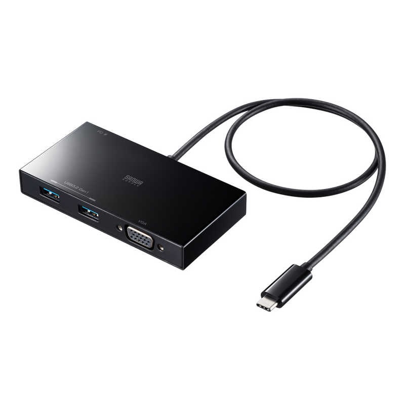 サンワサプライ　VGA付USB TypeCハブ　USB-3TCV1BK