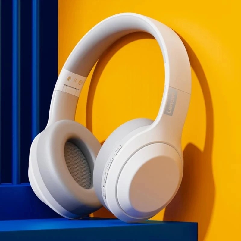 Bluetooth Lenovo-TH10ワイヤレスヘッドセット オーバーサイズ スポーツ ゲーム マイク付き オリジナル