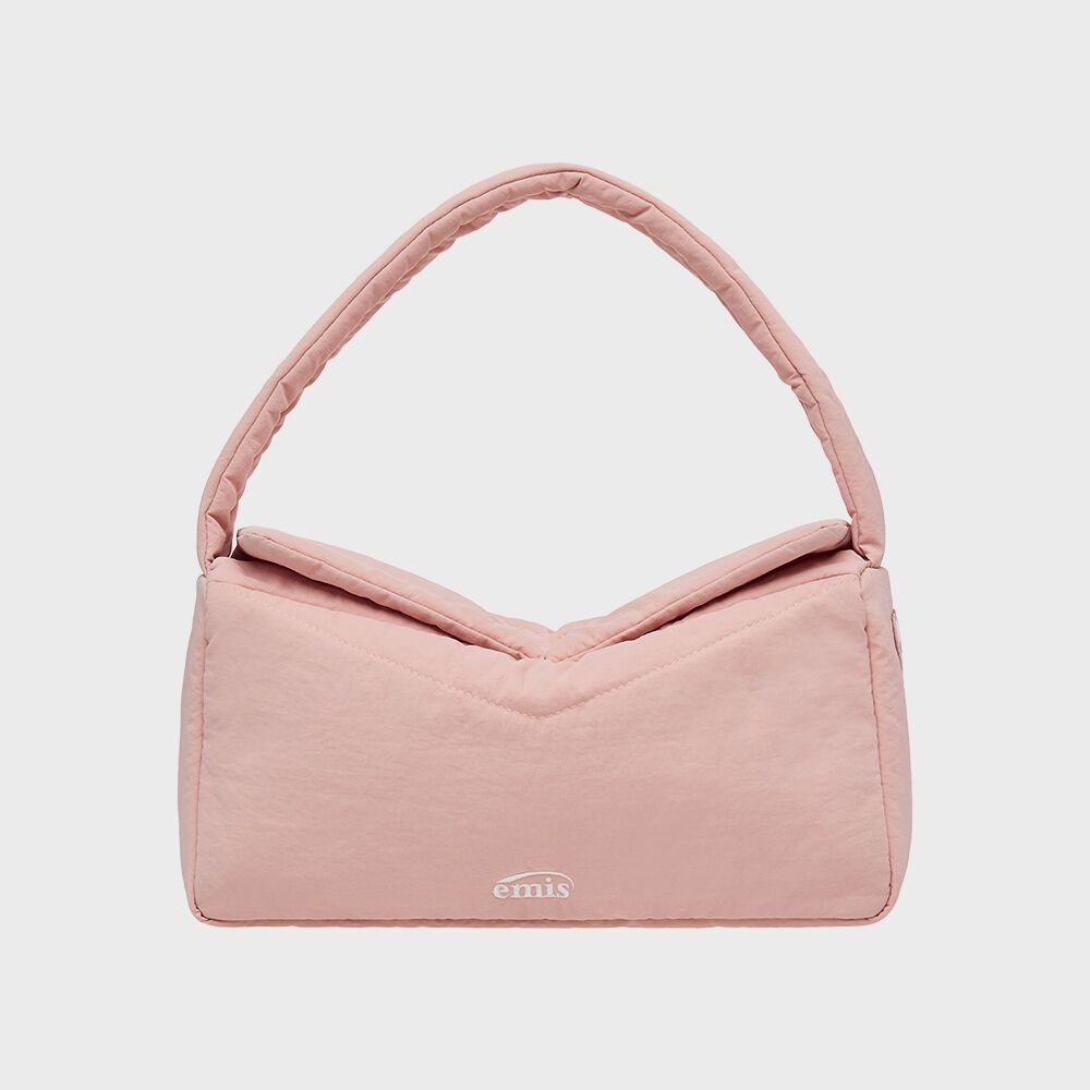 Emise ナイロンパッド入りショルダー-ピンク