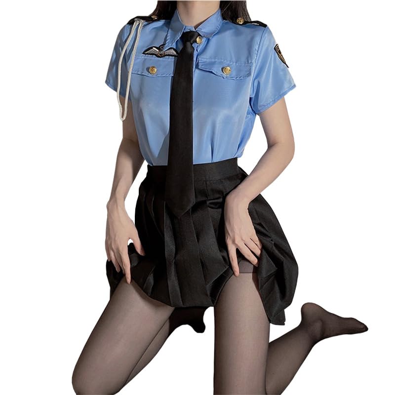 Qoo10] ポリス コスプレ セクシー 制服 3点セ