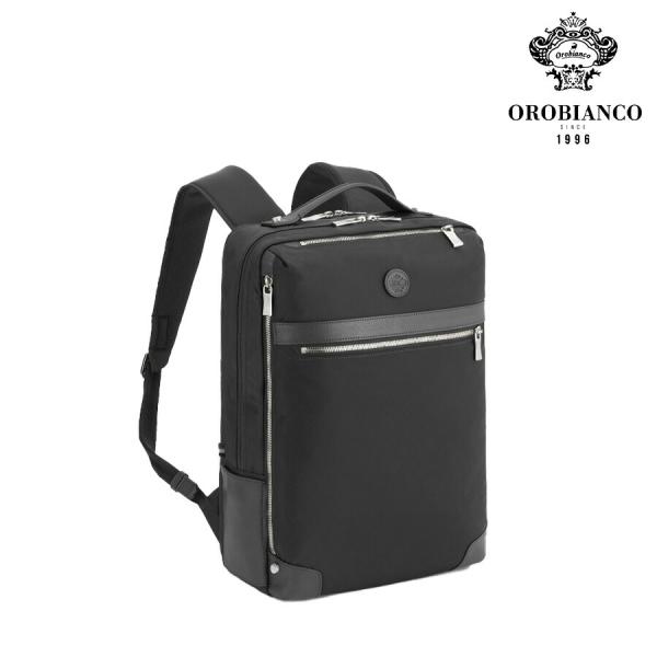 【Orobianco】92968 ソロペルテ ビジネスリュック 通勤 普段使い 使いやすい 大容量 カジュアル シンプル 牛革 メンズ プレゼント ギフト ブラック