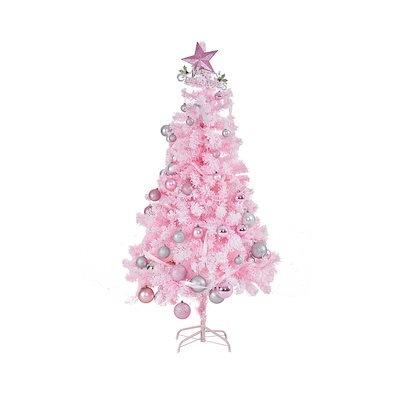 小型クリスマスツリー ピンク シルバー❣️H♡Y ☆mama❣️ Qoo10] 【日本国内出荷-3日で配達】クリスマスツ