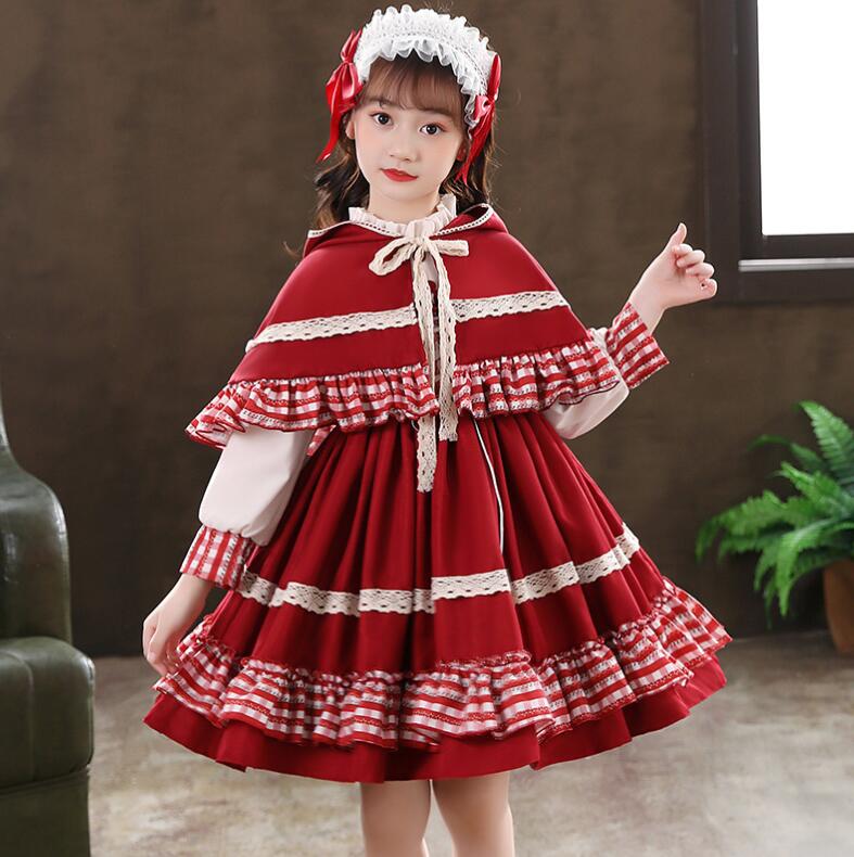 【新作登場 最安値】子供ロリータ服 lolita ロリータワンピース キッズドレス ゴスロリ 子ども長袖ワンピース チュール フリル 甘ロリータ 姫様ドレス ジュニア コスチューム コスプレ衣装 学園