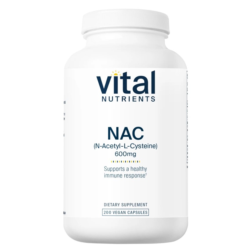 Vital Nutrients NAC (N-Acetyl Cysteine) 600mg 200 Vegan capsules