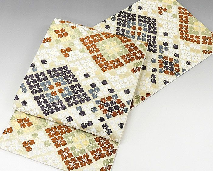 袋帯 新品仕立済 正絹 西陣 創喜庵謹製 有職唐織 花菱文様 袋帯 新品 仕立て上がり 袋帯 新品仕立済 正絹 西陣 創喜庵謹製 有職唐織 花菱文様 袋帯 新品