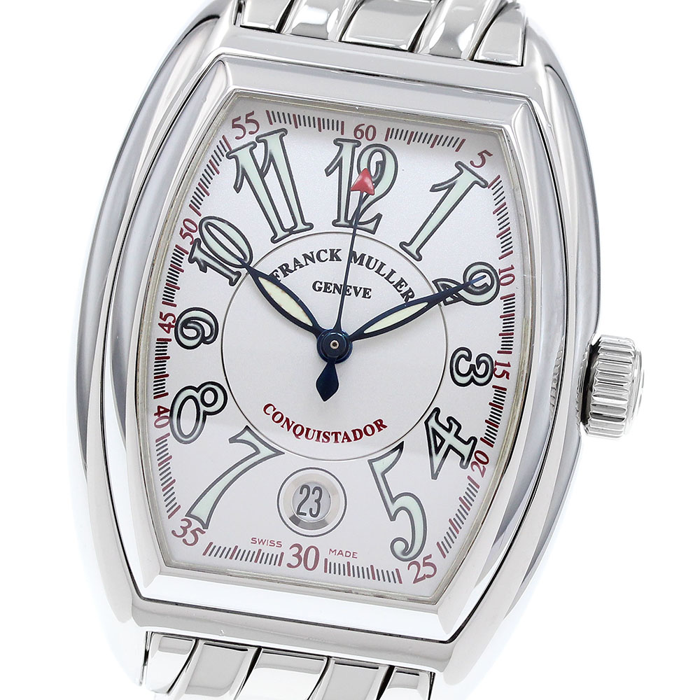 フランクミュラー FRANCK MULLER 8000SC コンキスタドール デイト 自動巻き メンズ 良品 内箱付き_903548【中古】