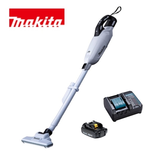 当店だけ！バッテリー充電器も1年保証! マキタ コードレス掃除機 18V カプセル式 白 CL284FDZW + 軽量バッテリー BL1815N + コンパクト充電器DC18WC 充電式 クリーナー