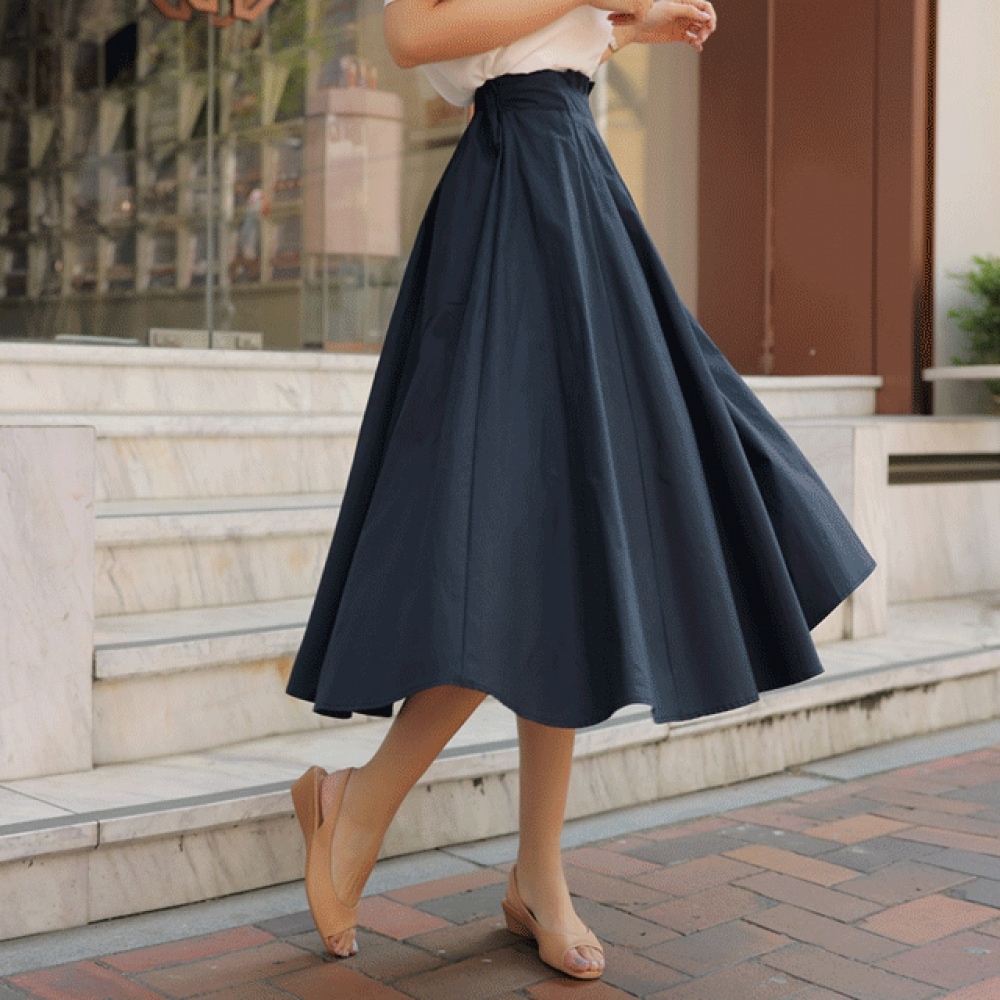 Click & Funny ダフィンタックバンディングフレアスカート