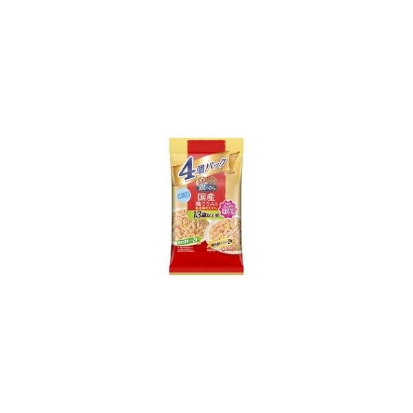 【1ケース】【お取り寄せ対象品】銀のさら 低脂肪国産鶏ささみ入り パウチ ほぐし 13歳以上用 バラエティ 80g×4袋[ユニ・チャームペットケア] *16個