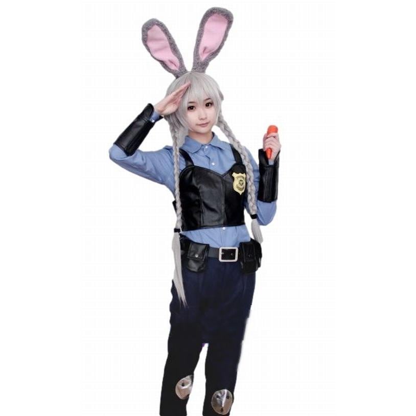 ハロウィン ジュディ・ホップス 風 コスチューム コスプレ衣装 7点セット サイズ SXL
