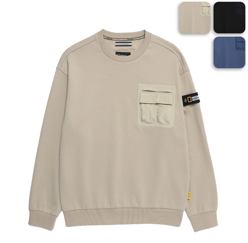 NRN CHEST POCKET SEMI-OVER FIT SWEATSHIRT (N251USW110)