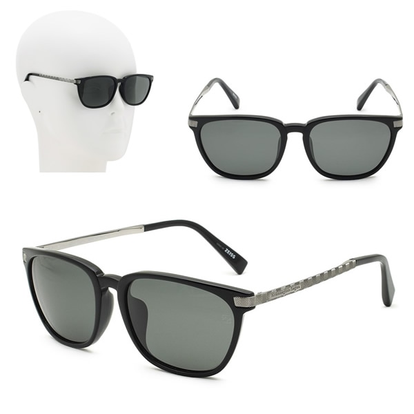 サングラス EZ0039-F/S 01D 55 Ermenegildo Zegna ブラック ガンメタル グレー アジアンフィット UVカット 偏光レンズ