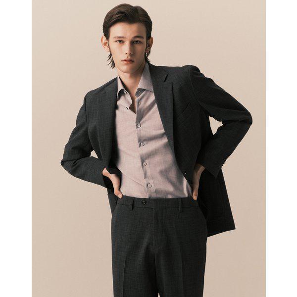 [25SS] [SET-UP] [IMPORTED FABRIC] グレーポリエステル強撚ジャケット DMJA5B162G2
