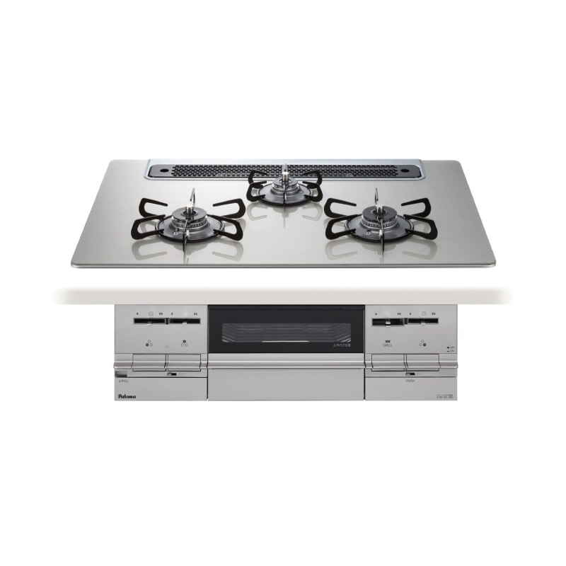 【都市ガス用】 Paloma パロマ Brillio α PD-733WS-75GH-13A シャインシルバー 都市ガス用 ビルトイン