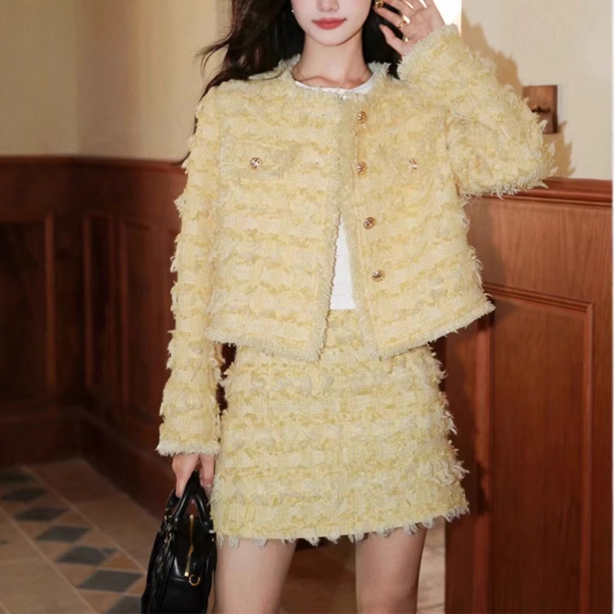 Xiaoxiangfeng娘秋冬女性用スーツ高級気質ファッショナブルなスカート年齢を下げるための完全なセット