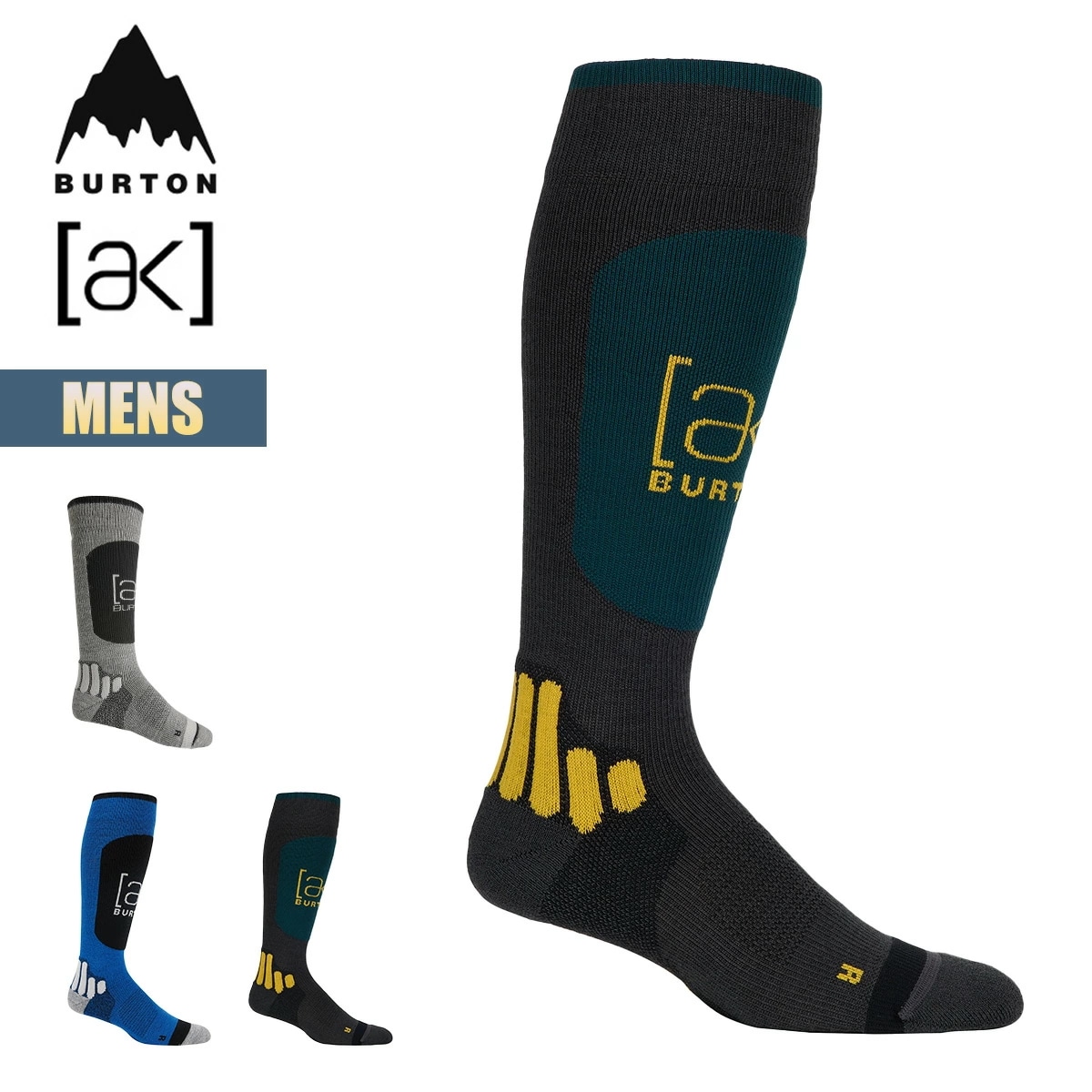 靴下 メンズ 24-25 [ak] エンデュランス ソックス W25JP-131991 Mens [ak] Endurance Sock 速乾 防臭 抗菌 スノーボードソックス