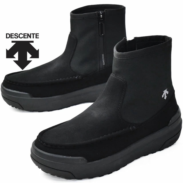 デサント メンズ スノーブーツ 防水ウィンターブーツ 防寒 スノーシューズ 雪道対応 歩きやすい 冬底 保温 滑らない ブラック 黒 冬靴 ディートレース MC HI DU4FBT04UZ