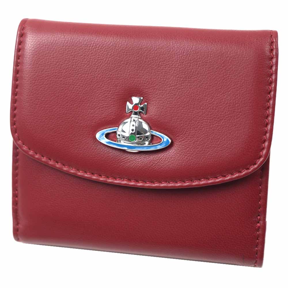 ヴィヴィアンウエストウッド 二つ折り財布 レディース レッド Vivienne Westwood SMALL WALLET NAPPA LEATHER RED ENAMEL ORB 51150003L 18,352円