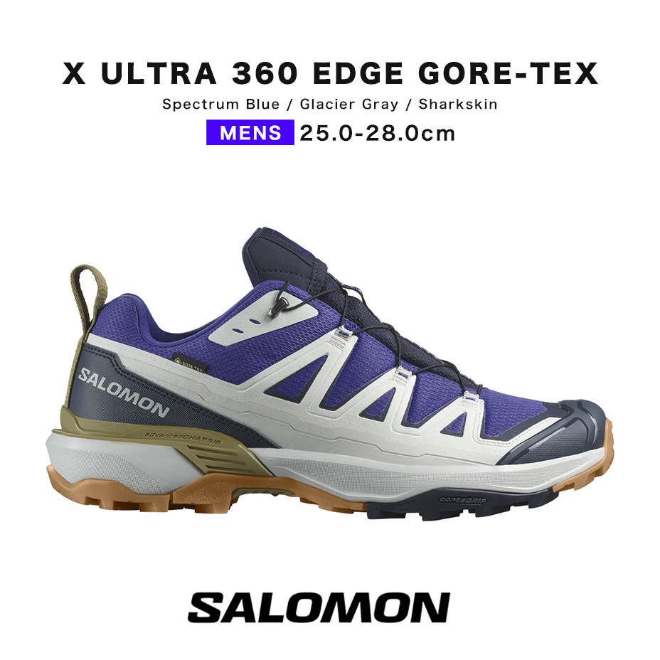 X ULTRA 360 EDGE GORE-TEX L47463300 スニーカー メンズ ゴアテックス アウトドア ハイキング ウォーキングシューズ ローカット 防水 リサイクル 黒 ブラッ