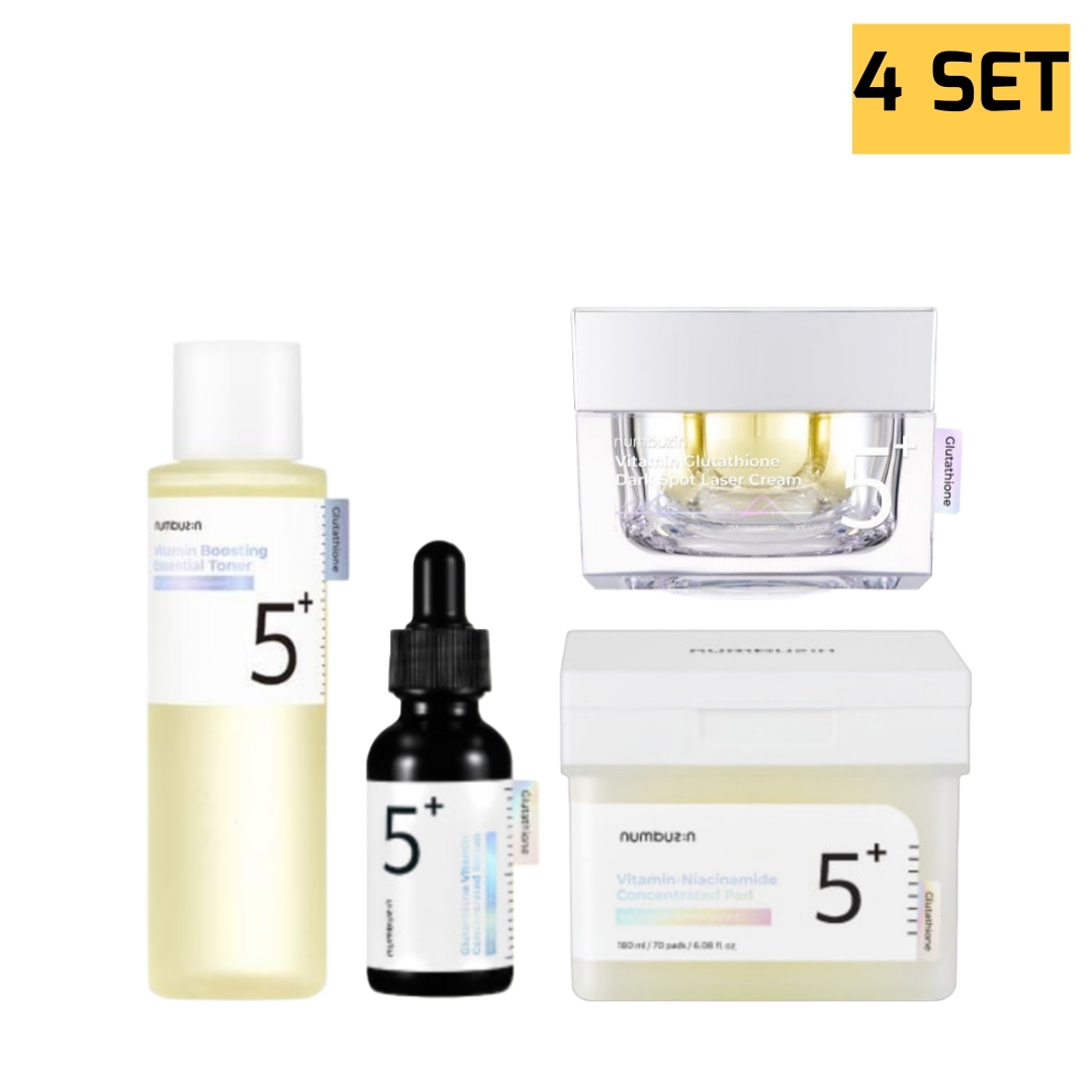 5番 グルタチオンC トナーパッド・トナー・アンプル・クリーム 4セット