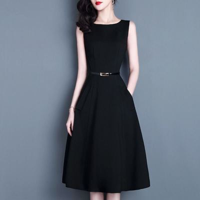 Aライン ワンピース ノースリ ミディフォーマル 2色 ノースリーブ パーティースタイル