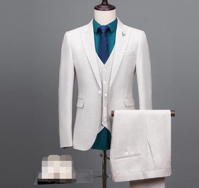 格好いい 紳士用20代30代40代 3ピーススーツ メンズ 上下セットセットアップ 二次会 花婿の介