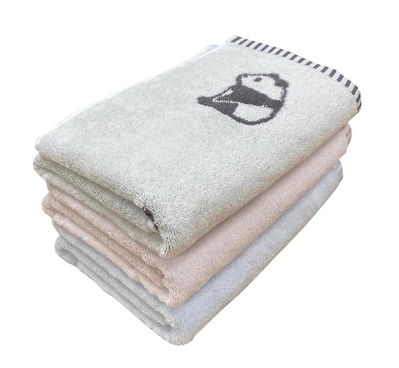 今治タオル バスタオル 3枚組 パンダ柄 約60x120cm 日本製 ふわふわ ボリューム 肌に優しい 幼稚園 保育園